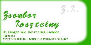 zsombor kosztelny business card